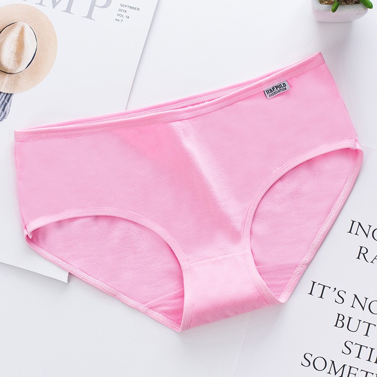 Quần Lót Cotton Màu Trơn Kiểu Dáng Đơn Giản Xinh Xắn 118
