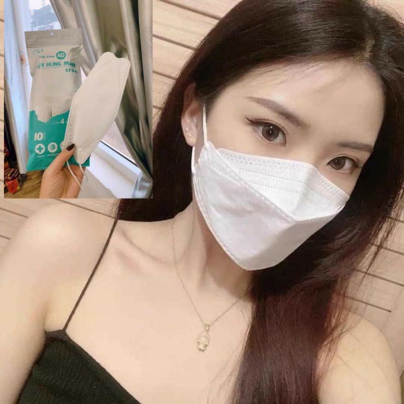 (Thùng 300c KF94) Khẩu Trang KF94 4D Tiến Hùng Chính Hãng Loại Đẹp Vải Kháng Khuẩn Ngừa Bụi, Ngừa Vi Khuẩn