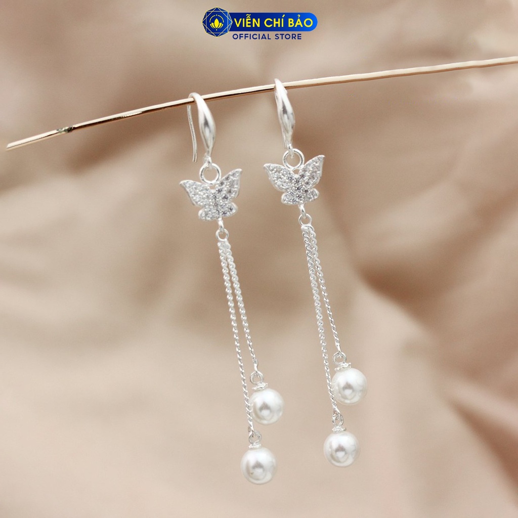 Bông tai bạc nữ Butterfly chất liệu bạc 925 thời trang phụ kiện trang sức nữ thương hiệu Viễn Chí Bảo B400083