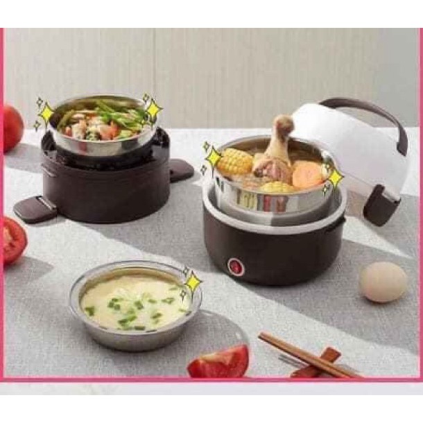 CẶP LỒNG Ủ CƠM 3 TẦNG INOX CẮM ĐIỆN siêu tiện lợi
