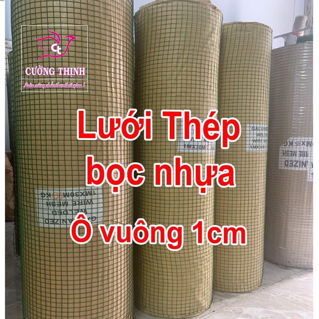 Lưới Thép Bọc Nhựa, Ô vuông 1cm, Làm chuồng, Rào chắn lan can, Loại cuộn 20kg