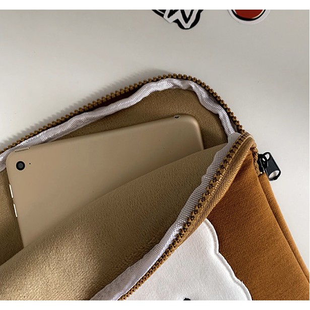 Túi đựng laptop họa tiết hoạt hình phong cách Hàn Quốc xinh xắn thích hợp cho laptop 13.3/14.1/15.6 inches