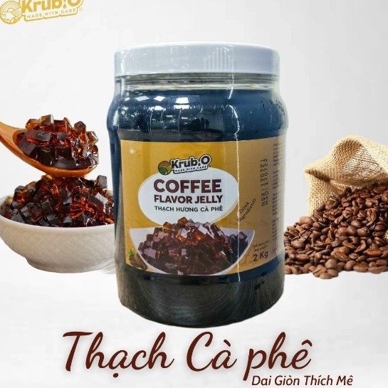 Thạch Cà Phê Cafe Coffee Krubo Krub.O Hủ 2kg