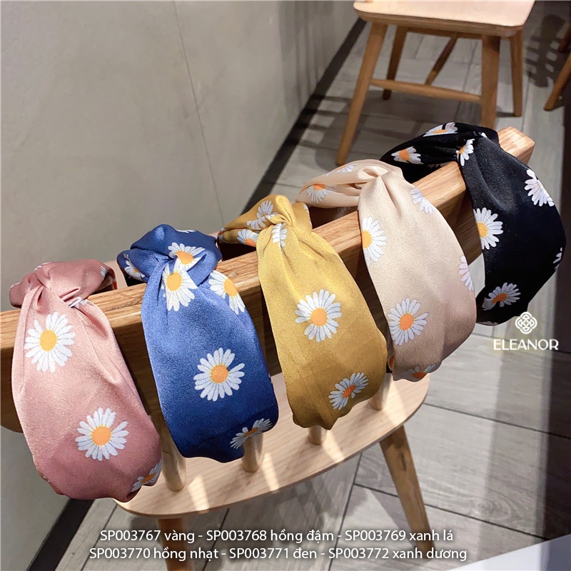 Băng đô tóc nữ Eleanor Accessories vải xoắn họa tiết hình bông hoa phụ kiện tóc 3767