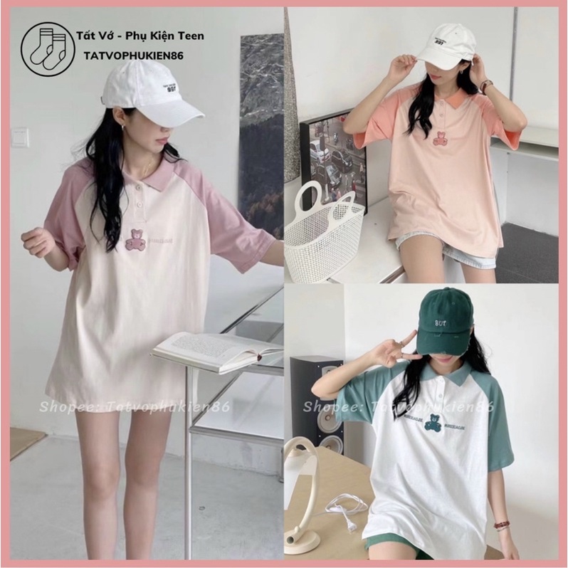 Áo polo nữ SALE Áo thun polo nữ -Hàn quốc freesize dưới 60kg vừa thoải mái unisex hàng thêu -Áo nữ bigsize