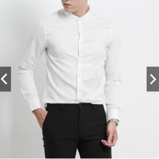Áo sơ mi nam cổ tàu dài tay, dáng chuẩn, phong cách trẻ trung, năng động, màu sắc đa dạng | BigBuy360 - bigbuy360.vn