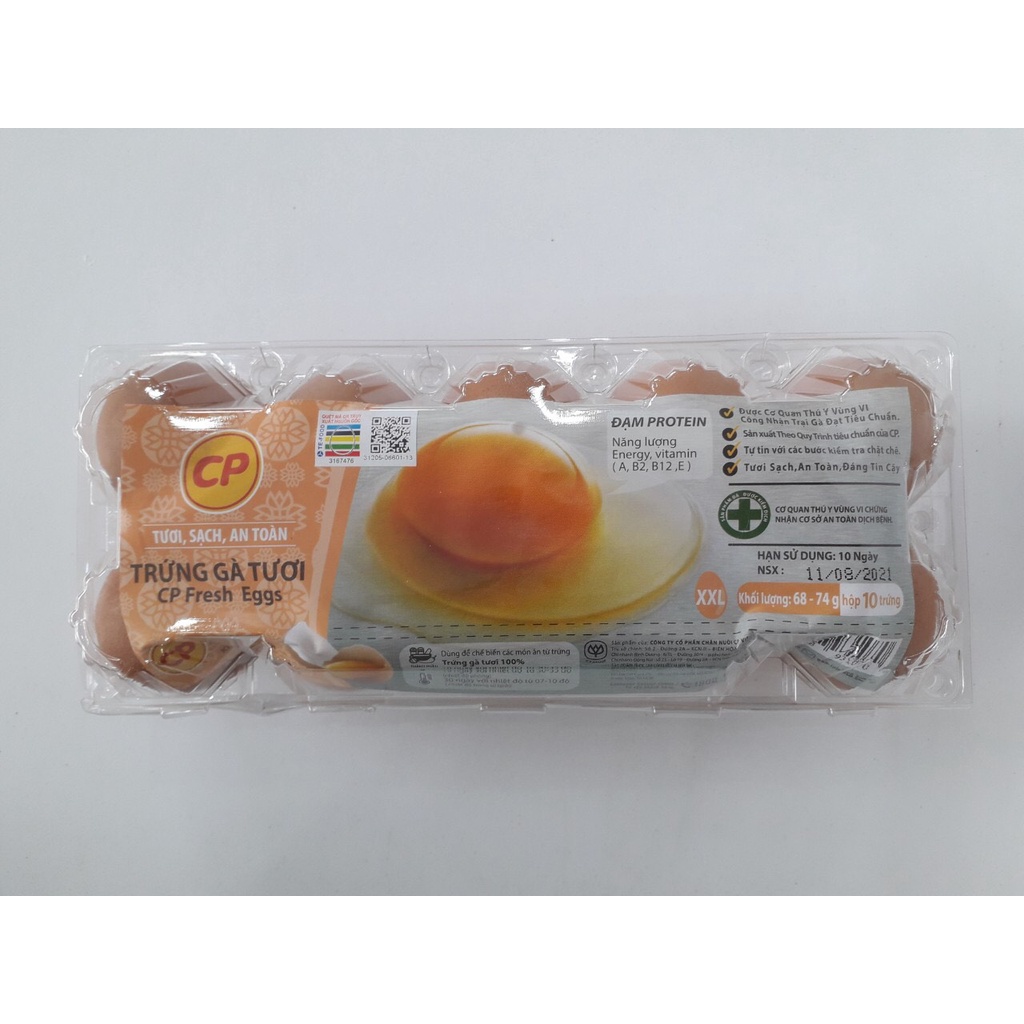 Trứng gà CP (Vĩ 10 trứng)