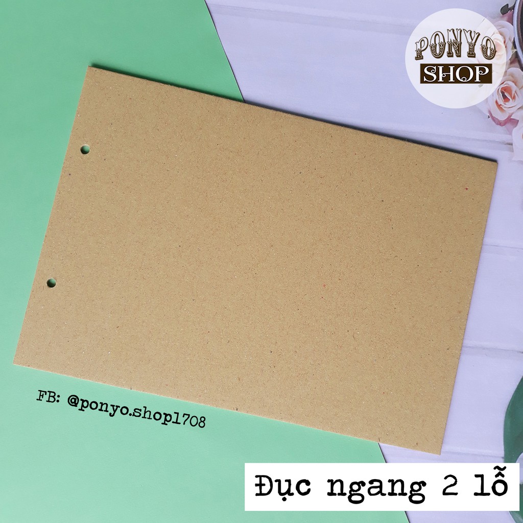 [CÓ SẴN] Khổ A4 - 10 tờ giấy bìa kraft nâu làm Scrapbook (Handmade), khổ A4