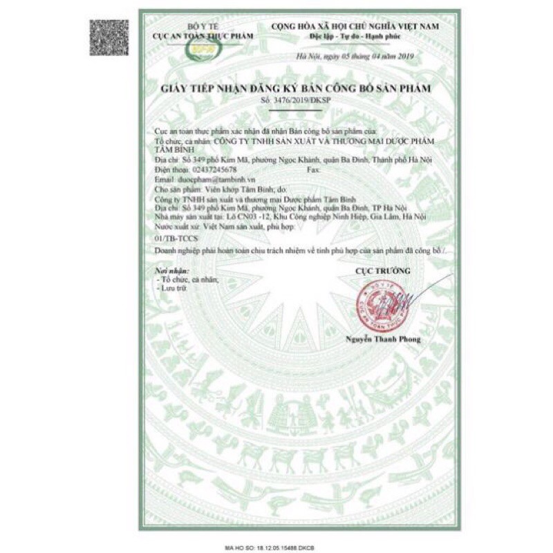 Viên Khớp Tâm Bình