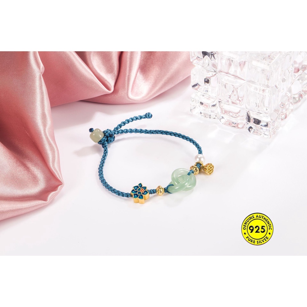 Dây Đeo Ngọc Bích 18K Cho Nữ