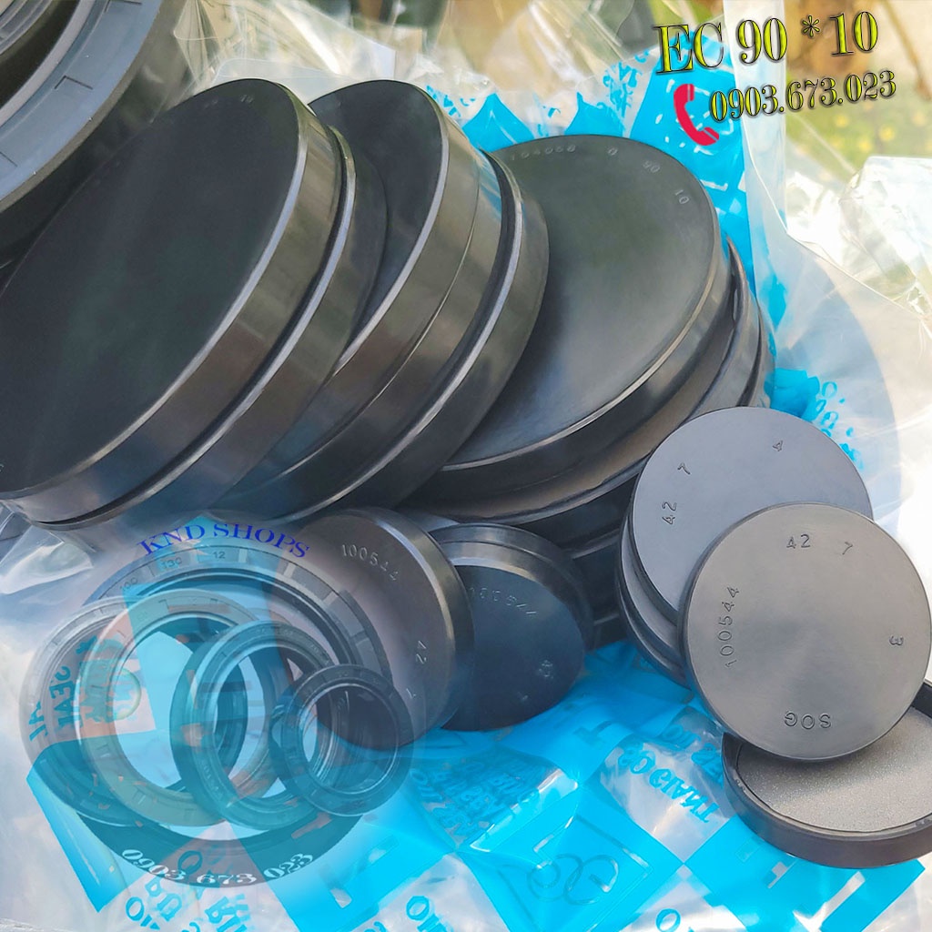 Phớt nắp (End cap) SOG EC 90*10 | SOG EC 110*12, phốt đậy trục chuyên cho đầu trục xe cơ giới và máy công nghiệp