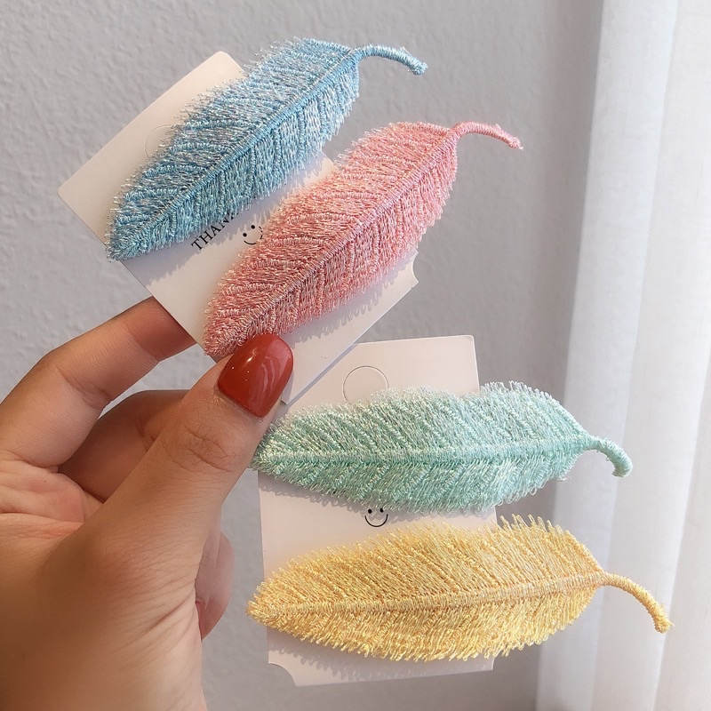 Kẹp tóc chiếc lá nhiều màu thời trang tram.bella