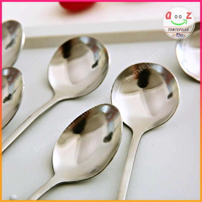 Thìa Pha Sinh Tố Inox 304 Cán Dài Sáng Đẹp - Thìa Ăn Cho Bé