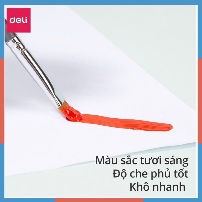 Màu nước Gouache cao cấp dạng tuýp 12ml Deli -5 màu, 12 màu, 24 màu- C11-5,C11-12, C11-24