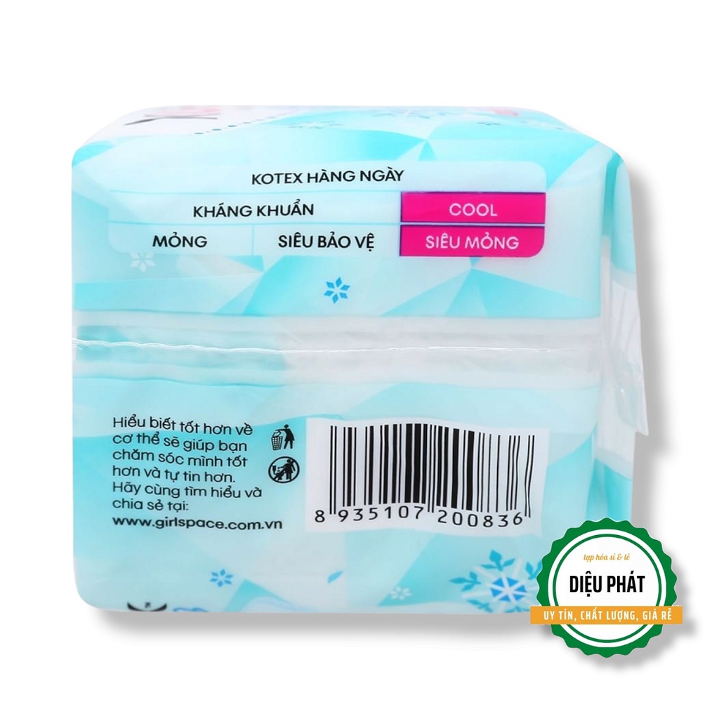 ⚡️ Băng Vệ Sinh Hàng Ngày Kotex Cool Siêu Mỏng 20 Miếng