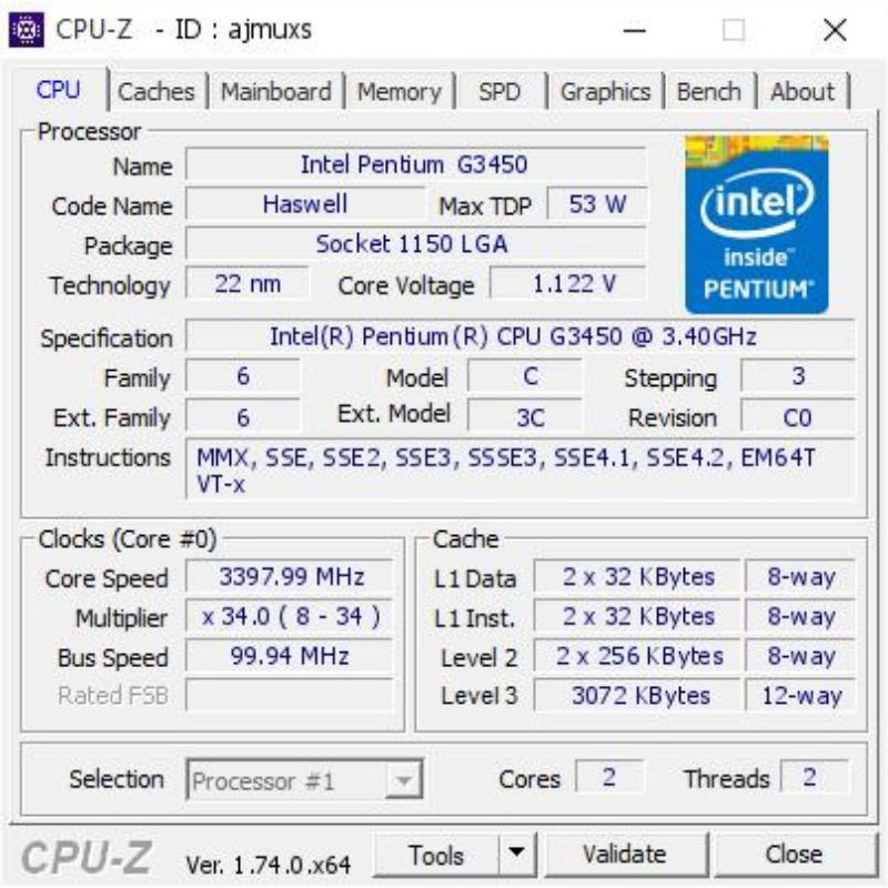 [CPU] Chip máy tính G3450 Tặng kèm keo tản nhiệt