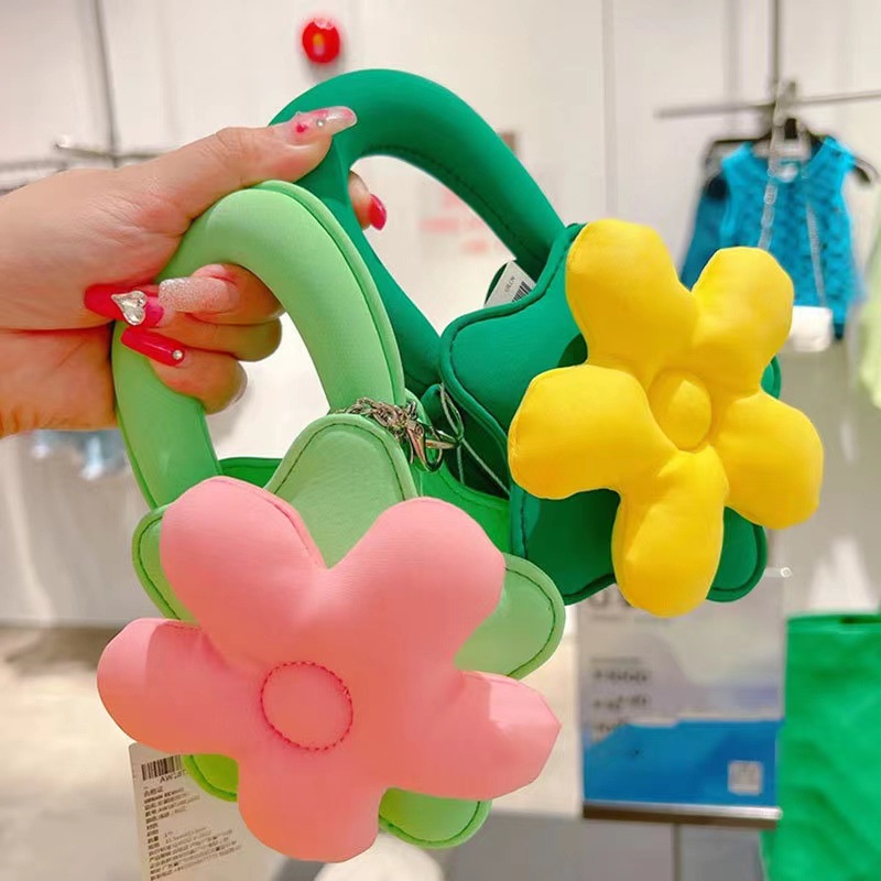 Hàng Mới Về Mới Túi Xách Dây Xích Đeo Vai Ba Chiều Đính Hoa Nhiều Màu Sắc Thời Trang Mùa Hè Cho Nữ