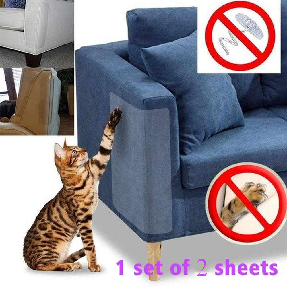 ❀SIMPLE❀ 2Pcs/Set Self-adhesive Couch Guard Claws Scratch Guard Mat Anti-scratching Stickers Cat Supplies Household Furnitures Protect Pads Tapes Home & Living Sofa Protector Cover