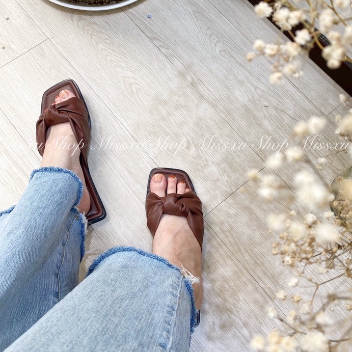 Dép nữ bệt xoắn nơ giữa thời trang MYSS - DE75