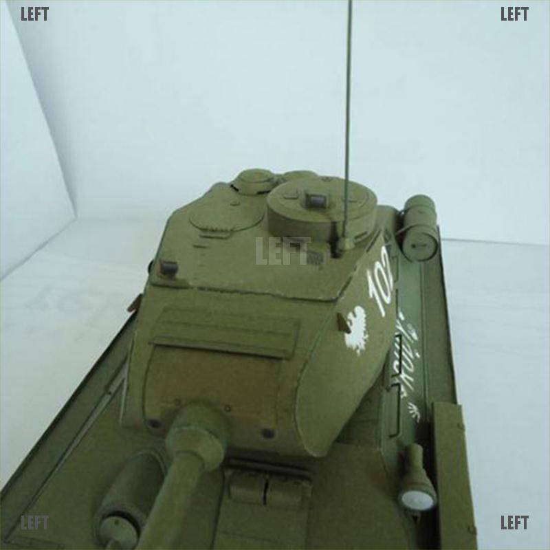 LEFT 27*12cm Soviet Union T-34 Medium Tank DIY 3D Paper Card Model Toys