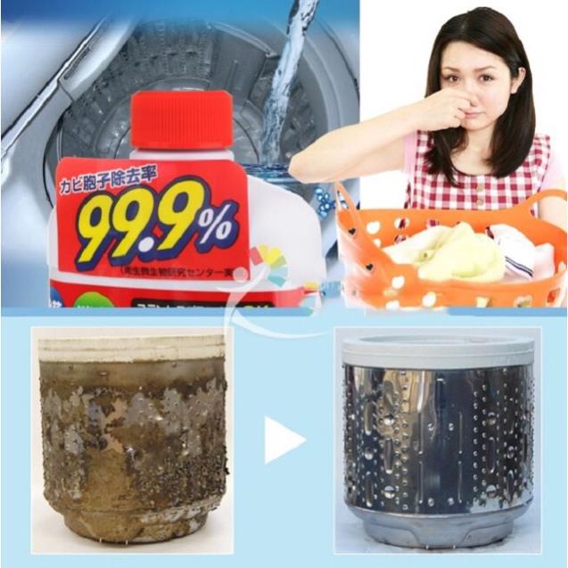 Chai tẩy lồng máy giặt Nhật Bản 400g sử dụng mọi loại máy giặt