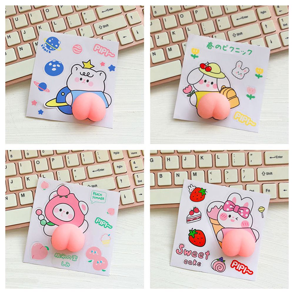 Miếng Dán Trang Trí Cửa Xe Hơi Hình Mông Hoạt Hình 3d Bằng Silicon Chống Va Chạm Chống Trầy Xước | BigBuy360 - bigbuy360.vn