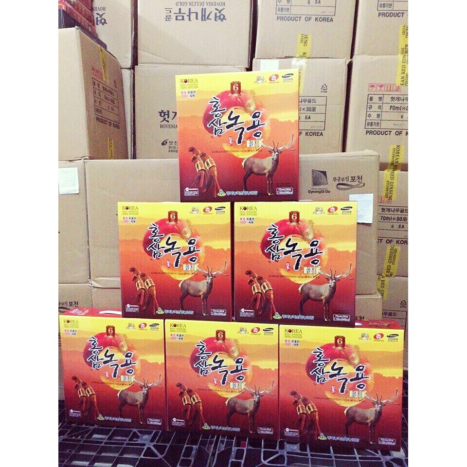 Chiết Xuất Nước Hồng Sâm Nhung Hươu Cao Cấp Hàn Quốc, Hộp 30 gói | BigBuy360 - bigbuy360.vn