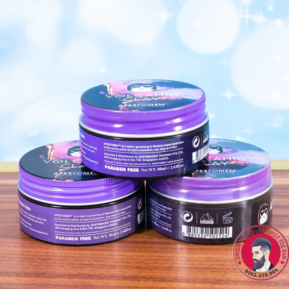 [CHÍNH HÃNG STORE HÀ NỘI] Sáp Vuốt Tóc VOLCANIC CLAY + Gôm COLMAV Tặng lược | RẺ VÔ ĐỊCH