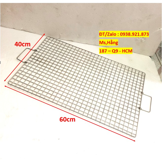 Vỉ Nướng Inox Loại Dày Kích Thước 40x60cm - 40x60-Day
