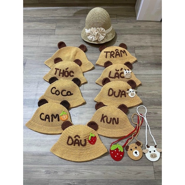 Nón sợi móc siêu cute cho bé( bé trai- bé gái)