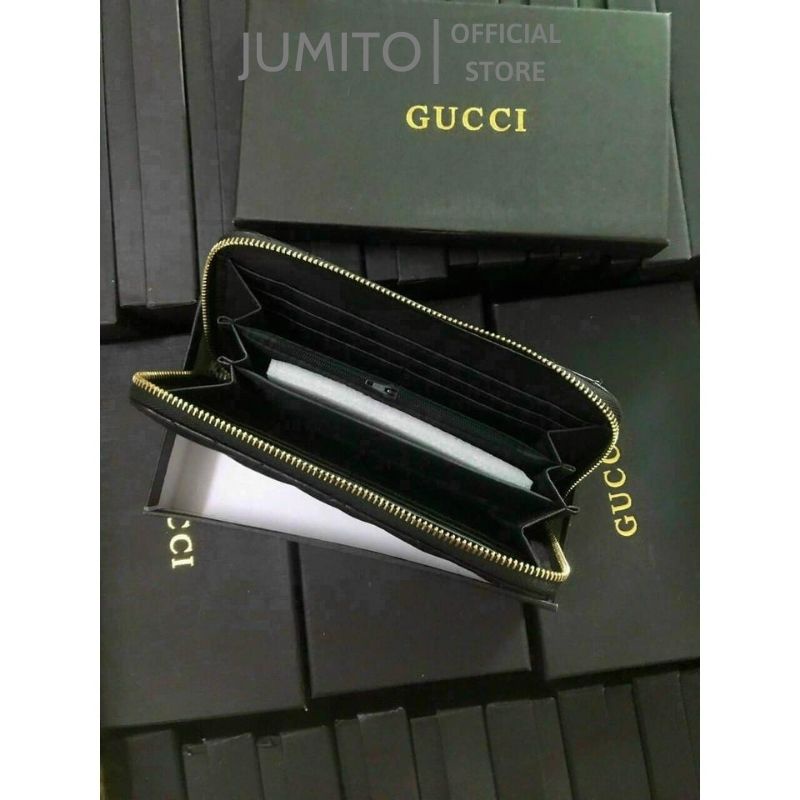Ví nữ da dáng dài cầm tay gập Gu.cci khóa kéo cao cấp fullbox JUMITO SB1519