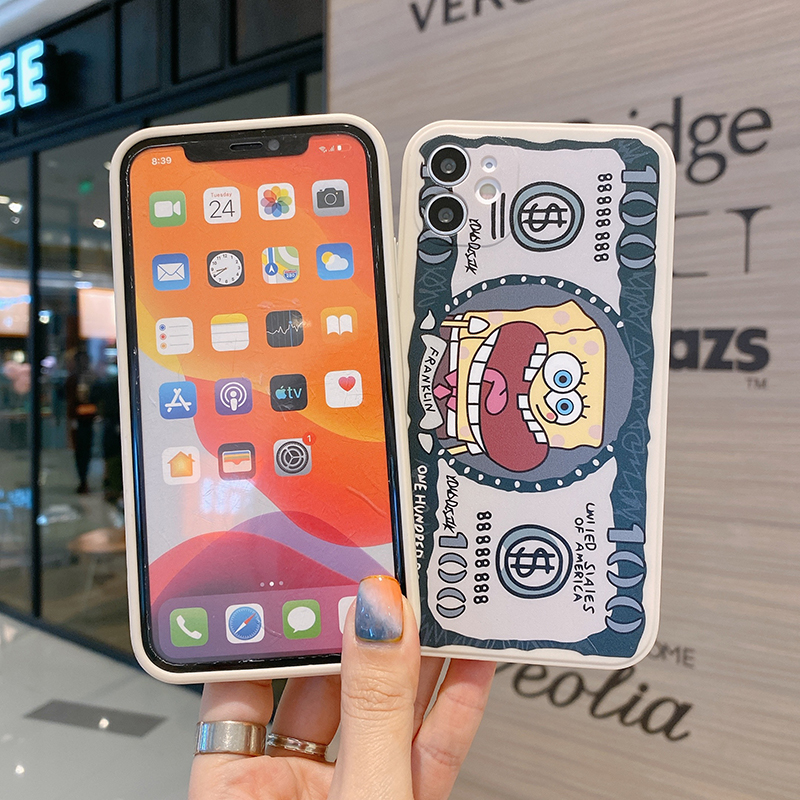 Ốp Điện Thoại Mềm In Hình Spongebob Cho Iphone 12 11 Pro Max 6 6s 7 8 Plus Xr X Xs Max Se 2020