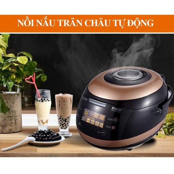 Nồi nấu trân châu tự động 5L Phiên Bản Tiếng Việt dễ sử dụng - Tặng Muỗng múc trân châu