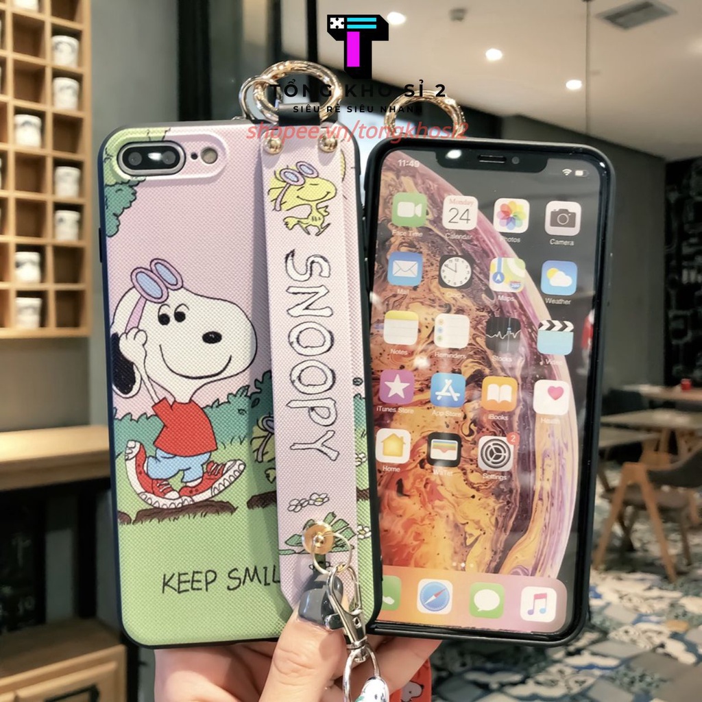 PVN12472 Ốp điện thoại IPhone 6s kèm dây đeo họa tiết T2