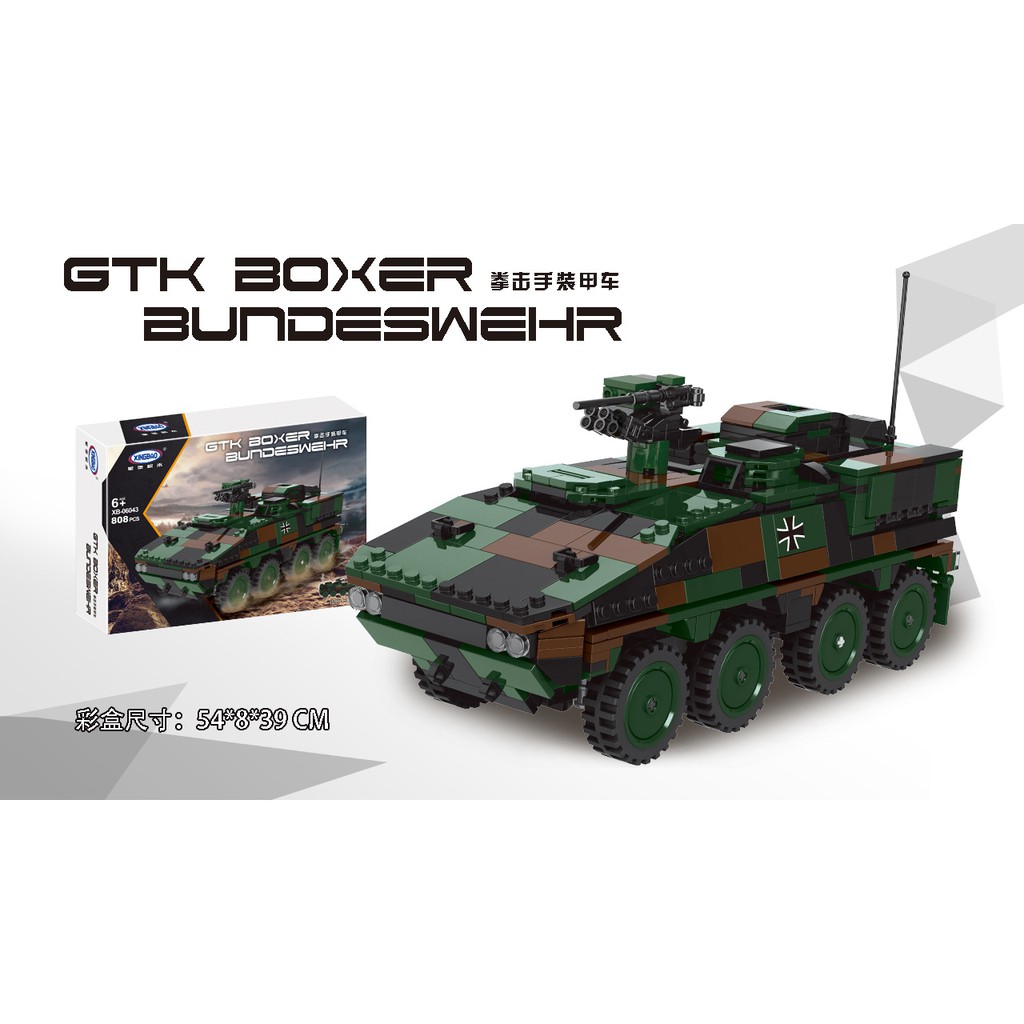 Army Xingbao XB 06043 Xe thiết giáp GTK Boxer Bundeswehr 808 chi tiết