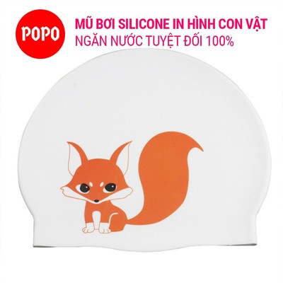 Mũ bơi người lớn silicone POPO CA51 cho nam nữ chất liệu an toàn,chống trơn trượt, ngăn nước