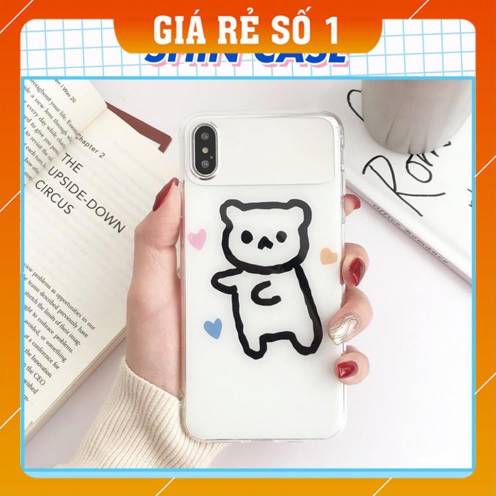 Ốp lưng iphone GẤU TRẮNG kèm gương