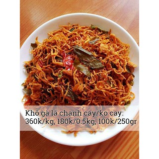 Lẻ từ 250gr. Khô gà lá chanh dành cho Daser