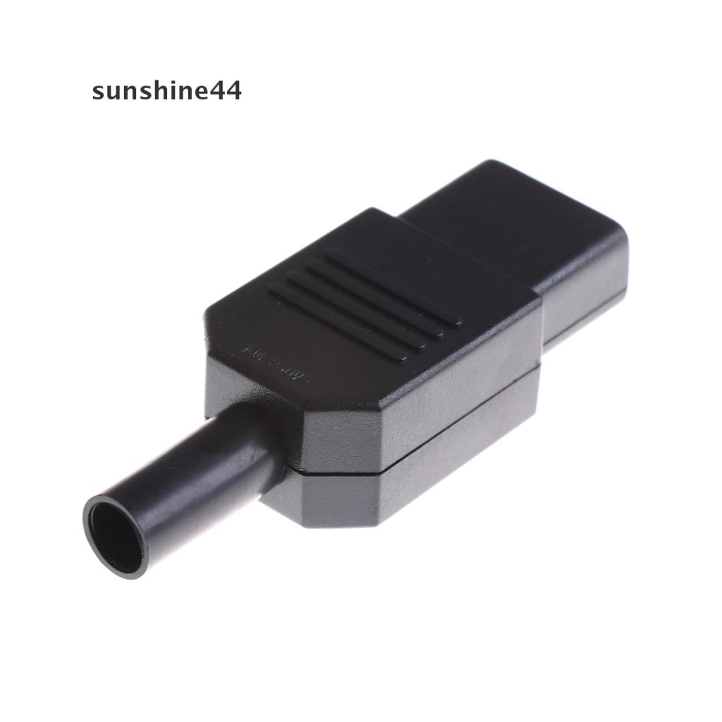 Phích cắm điện 3 chấu màu đen Sunshine44 10A / 250V IEC 320 C13 chất lượng cao