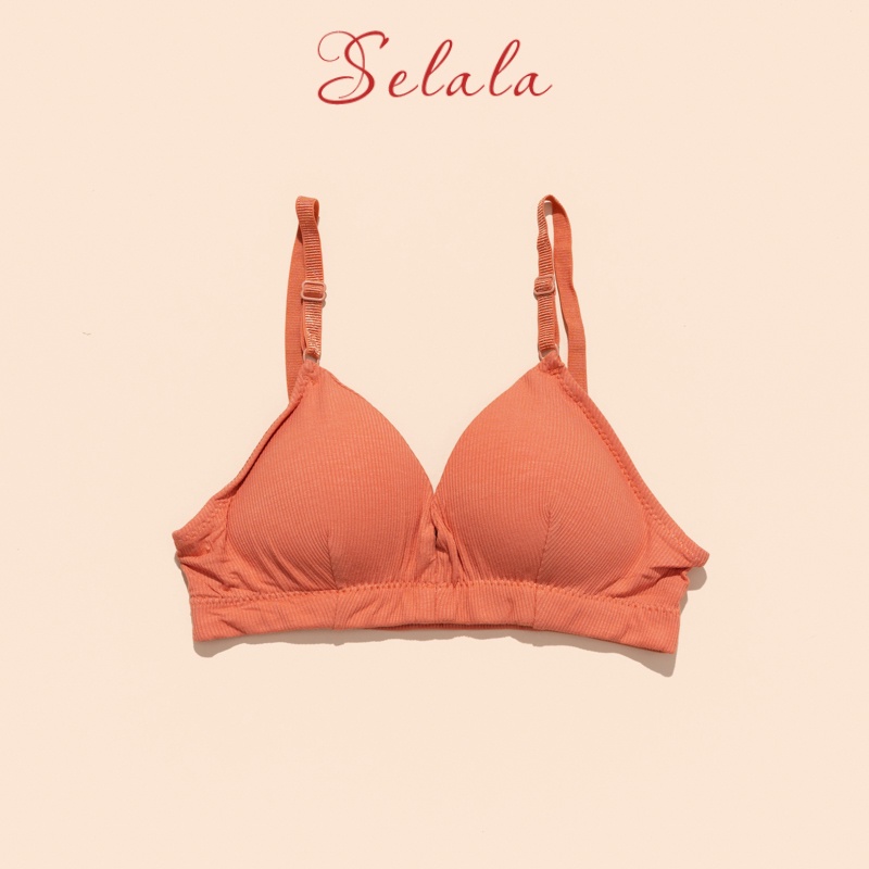 Áo Bra Cotton Selala Gân Tăm Đệm Mỏng Thoải Mái Thoáng Mát BS01