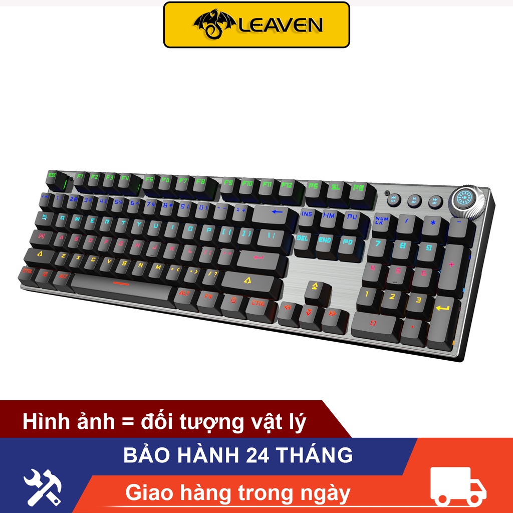 Bàn phím máy tính Bàn phím RGB LED PRO Bàn phím LEAVEN K990 Bảo hành 24 tháng Bàn phím chơi game văn phòng Bàn phím cơ