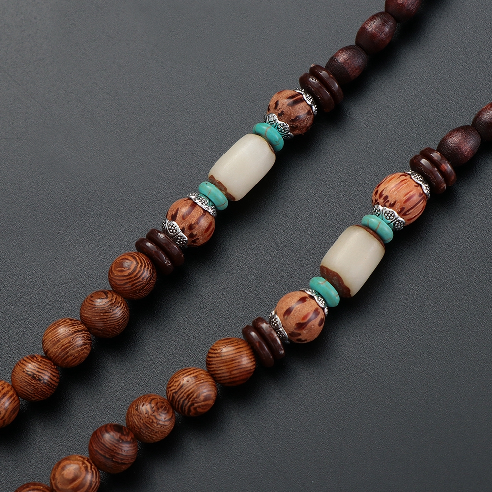 Dây chuyền may mắn handmade thổ cẩm đính đá lấp lánh