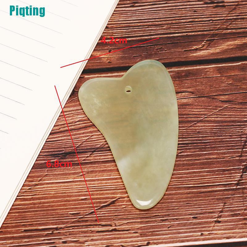 1 Bộ Dụng Cụ Massage Mặt Bằng Ngọc Bích Tự Nhiên + Gua Sha