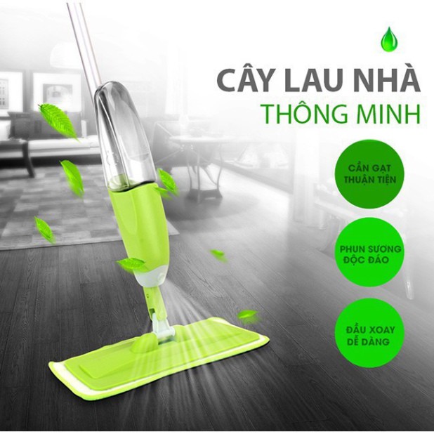 hộp lau nhà tự vắt thông minhphun sương xoay 360 độ đồ dùng gia đình tiện lợi