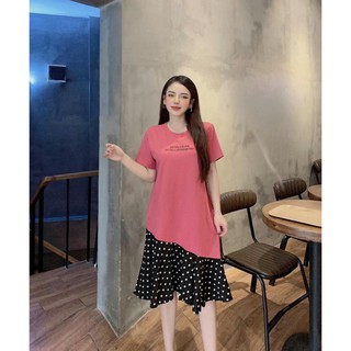 Đầm đuôi chấm bi big size ( ảnh thật + video) [CÓ SẴN]