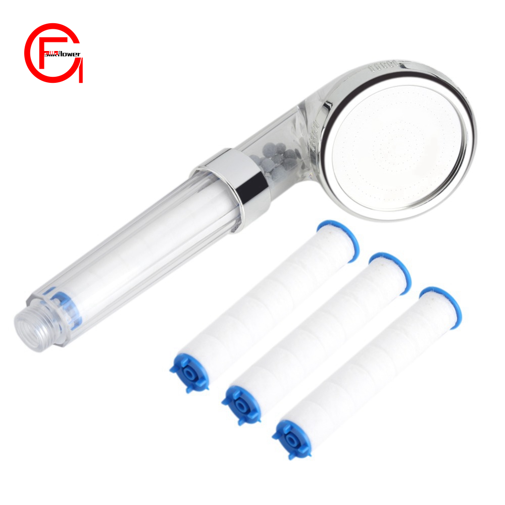 1 Bộ Đầu Vòi Hoa Sen Ion Âm Với 3 Bộ Lọc
