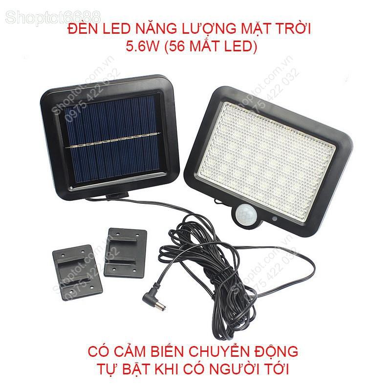 ĐÈN LED NĂNG LƯỢNG MẶT TRỜI L56M KÈM CẢM BIẾN CHUYỂN ĐỘNG LOẠI 5.6W-56 MẮT LED CÓ TÁN MỜ (Kho hàng Hà nội)