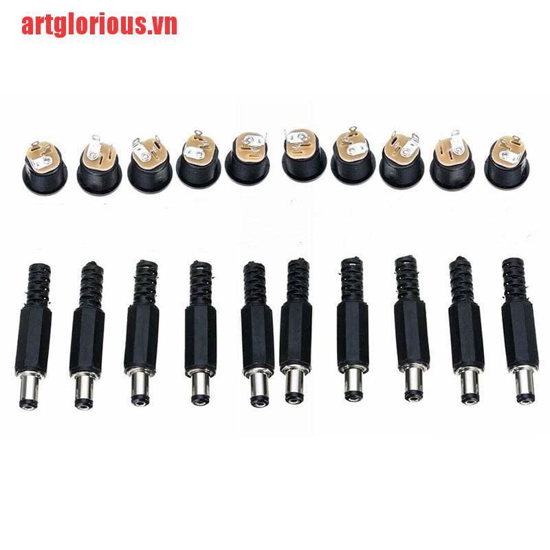 1 Set 10 Cặp Phích Cắm 12V 3A + Ổ Cắm Điện Chuyên Dụng