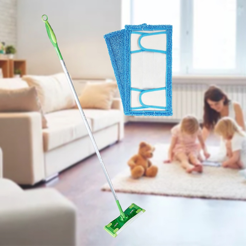 Miếng Vải Lau Sàn Khô Và Ướt Có Thể Giặt Và Lật Cho Cây Lau Nhà Swiffer