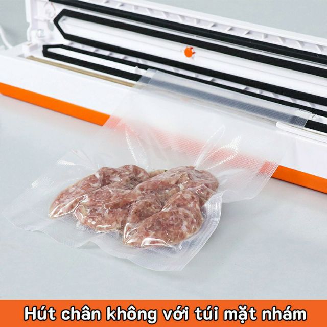 Máy hàn miệng túi hút chân không tặng kèm 10 túi nhám